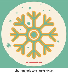 icon of cold sign depicting snowflake