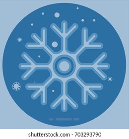 icon of cold sign depicting snowflake