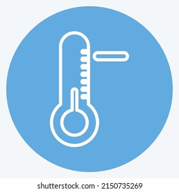 Icon Cold Wave. geeignet für Katastrophensymbol. Blauer Augenstil. einfaches Design bearbeitbar. Designvorlage, Vektor. einfache Symbolillustration
