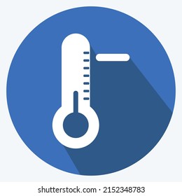 Icon Cold Wave. suitable for disasters symbol. long shadow style. simple design editable. design template vector. simple symbol illustration