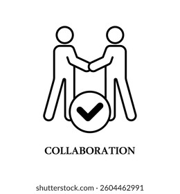 Icon a collaboration, isolated against a clean background.