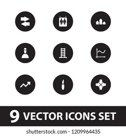 Up icon. collection of 9 up filled icons such as ladder, lipstick, graph, elevator, spa bag, move. editable up icons for web and mobile.