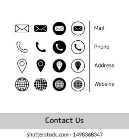 Icon Collection For Business Card. vector EPS10