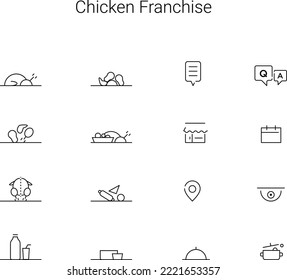 
Icon Collection Of Chicken Food Franchise