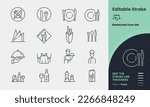 Icon collection containing 16 editable stroke icons. Perfect for logos, stats and infographics. Change the thickness of the line in a vector editing program to suit your requirements.