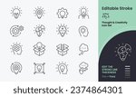 Icon collection containing 16 editable stroke icons. Perfect for logos, stats and infographics. Edit the thickness of the line in any vector capable app.