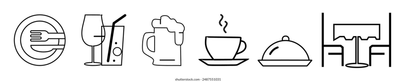 Icon collection containing editable stroke icons. Perfect for logos, stats and infographics. Change the thickness of the line in a vector editing program to suit your requirements.
