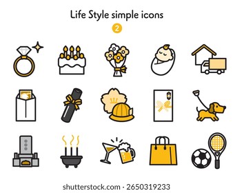 Icon collection for daily life and events