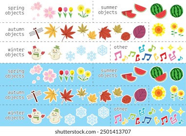 Icon Collection of the four seasons 