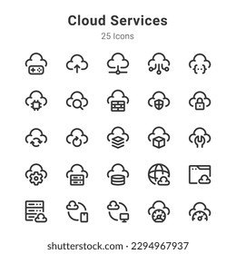 Icon collection on cloud services and related topic