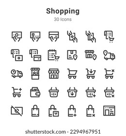 icon collection on shopping and related topic