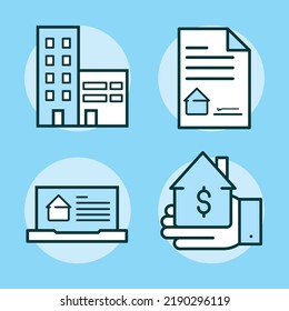 icon collection real estate, vector