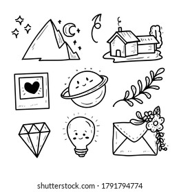 Icon collection set sticker vector