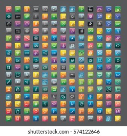 Icon Collection Vector Application Content Concept