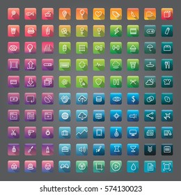 Icon Collection Vector Application Content Concept