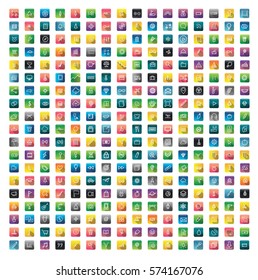 Icon Collection Vector Application Content Concept
