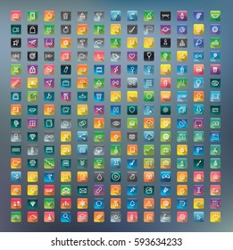 Icon Collection Vector Application Content Concept