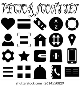 Icon Collection vector graphics illustration