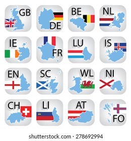 Icon Collection Of Western Europe Countries