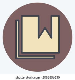 Icon Collections Bookmarked - Color Mate Style - Simple illustration,Editable stroke,Design template vector, Good for prints, posters, advertisements, announcements, info graphics, etc.