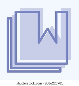 Icon Collections Bookmarked - Two Tone Style - Simple illustration,Editable stroke,Design template vector, Good for prints, posters, advertisements, announcements, info graphics, etc.