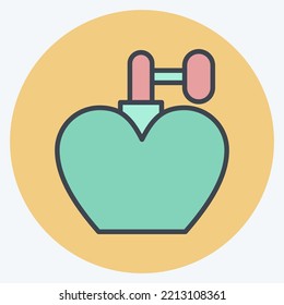Icon Cologne Spray. suitable for Barbershop symbol. color mate style. simple design editable. design template vector. simple illustration