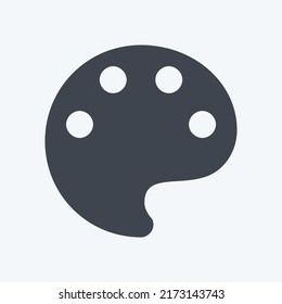 Icon Color Lens. suitable for Photo Editing symbol. glyph style. simple design editable. design template vector. simple symbol illustration