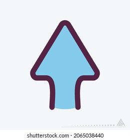 Icon Up - Color Line Cut Style - Simple illustration, Editable stroke, Design template vector, Good for prints, posters, advertisements, announcements, info graphics, etc.