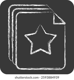 Icon Color Papers. related to Kindergarten symbol. chalk Style. design editable