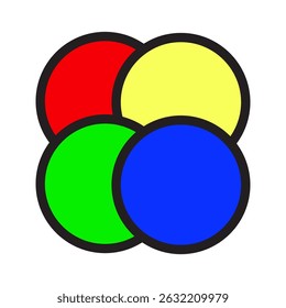  icon color, simple vector design