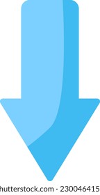 icon colored arrow down, low