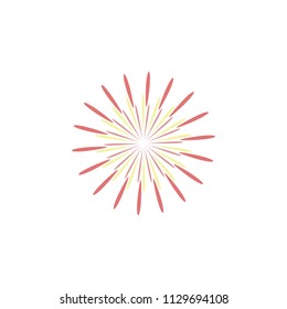 icon colored firework on white background