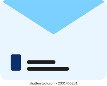 icon colored paper envelope for sending with a stamp