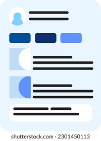 icon colored personal profile, questionnaire, social network page, branding