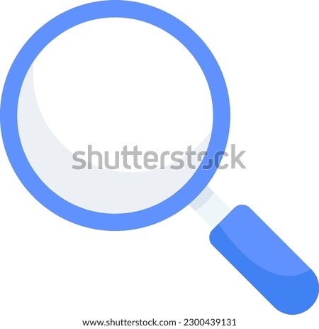 icon colored search magnifying glass blue