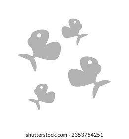 icon of colorful fishes on a white background, vector illustration