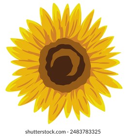 Icon of colorful sunflower, clipart, element decoration