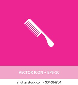 Icon of Comb Barber Shop on Magenta Color Background. Eps-10.