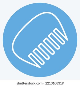 Icon Comb. suitable for Barbershop symbol. blue eyes style. simple design editable. design template vector. simple illustration