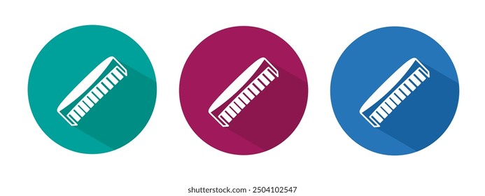 Icono para la Ilustración vectorial del peine en plano.
