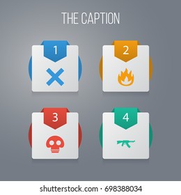 Icon Combat Set Of Scary, Flame, Kalashnikov And Other Vector Objects. Also Includes Machine, Fire, Pirate Elements.