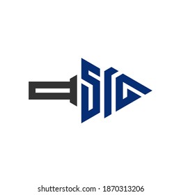 icon and combination logo .
SIG with spear shape