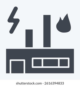 Icon Combined Power. related to Save the World symbol. glyph style. editable