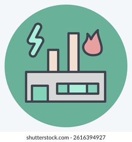 Icon Combined Power. related to Save the World symbol. color mate style. editable