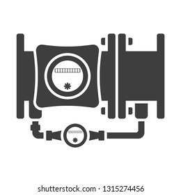 Icon combined water meter. Vector on white background