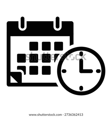 Icon combining a calendar and clock with an exclamation mark, highlighting urgency and important deadlines.