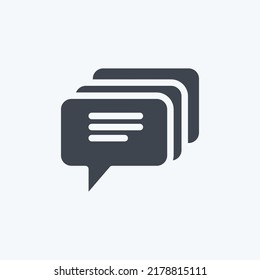 Icon Comments. suitable for Feedback symbol. Glyph Style. simple design editable. design template vector. simple symbol illustration