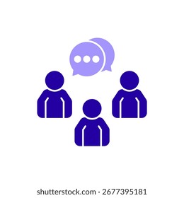 Icono de un flujo de comunicación, aislado contra un fondo limpio.