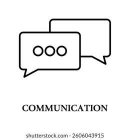 Icon a communication, isolated against a clean background.