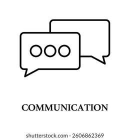 Icon a communication, isolated against a clean background.